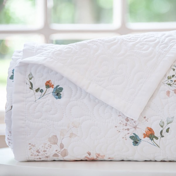 Encontraproduto.com.br - Colcha trapuntada cetim 300 fios Firenze estampada
