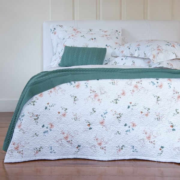Encontraproduto.com.br - Colcha trapuntada cetim 300 fios Firenze estampada
