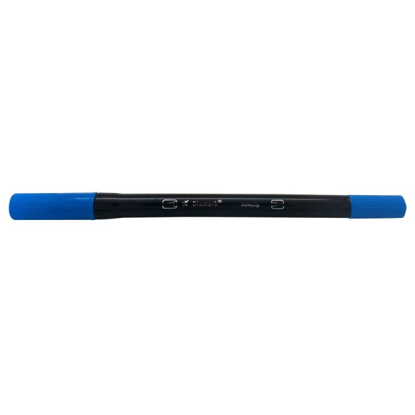 Encontraproduto.com.br - Caneta Bismark Dualtip 2pontas 0.4/Pincel Azul Royal 515-Pk0100c Yes Avulso