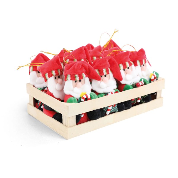 ENFEITE DE PENDURAR PAPAI NOEL 13CM 1 UN 1007427
