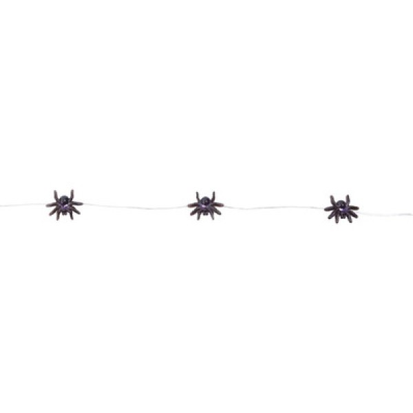 Encontraproduto.com.br - Cordão Luz Aranhas Assustadoras Halloween Com Led de 150 cm