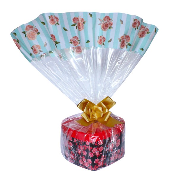 Encontraproduto.com.br - Saco Para Cesta modelo Rose Garden Tam. 80x90 cm Pacote com 25 un