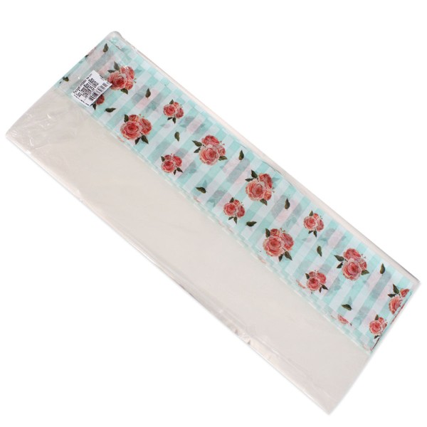 Encontraproduto.com.br - Saco Para Cesta modelo Rose Garden Tam. 80x90 cm Pacote com 25 un