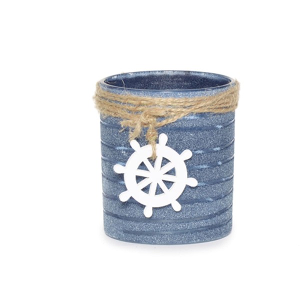 Encontraproduto.com.br - Porta Vela Em Vidro C/âncora 10cm 1un 1594754 Hubme