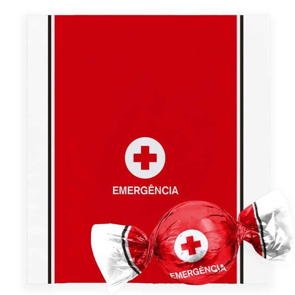 Embalagem Para Trufas e Bombons Emergência 14,5x15,5CM 100 Unidades 12500159 CROMUS