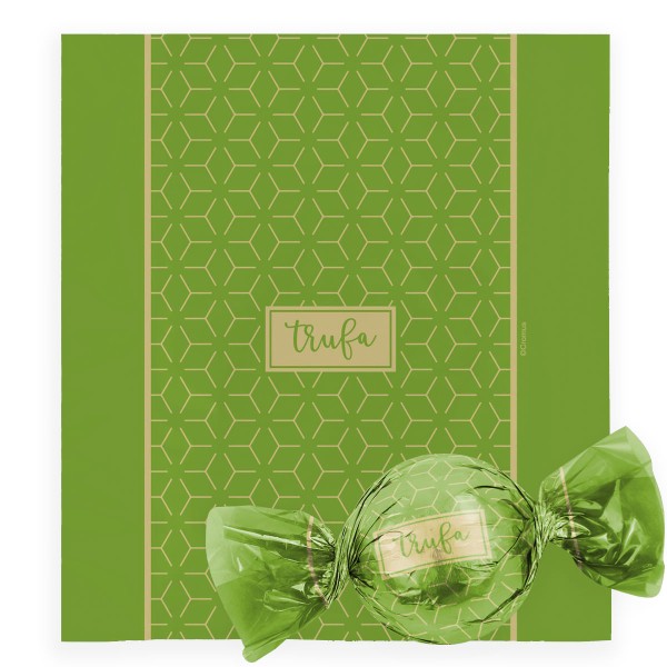 Embalagem Para Trufas e Bombons Star Verde 14,5x15,5CM 100 Unidades 12500155 CROMUS