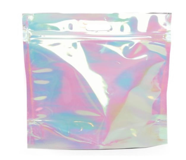 Sacola Para Presente Zipada Nacarado Transparente Grande 46x43x5cm 14000824 Cromus