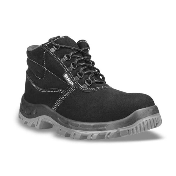 Encontraproduto.com.br - Bota Camurça Bico Com Cadarço Preta N°39 Bracol