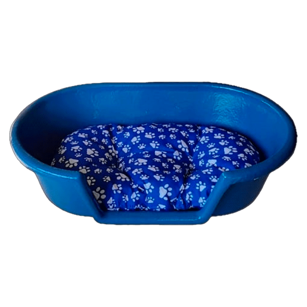 Encontraproduto.com.br - Cama Plástica com Colchão Azul Dog Lar