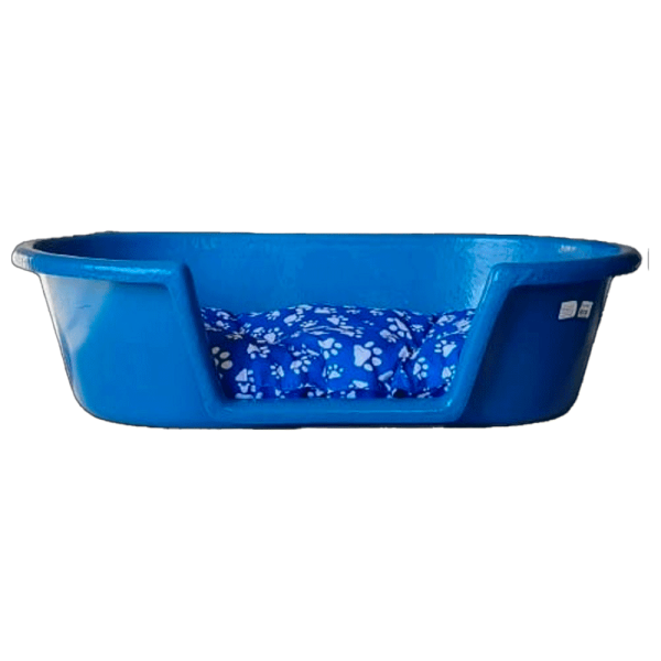 Encontraproduto.com.br - Cama Plástica com Colchão Azul Dog Lar