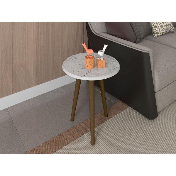 Encontraproduto.com.br - Mesa Lateral Retrô Brilhante Bechara