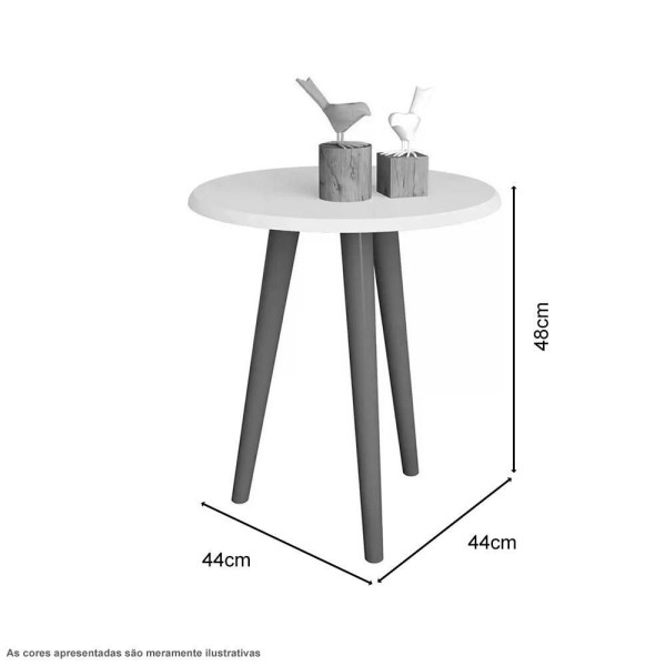 Encontraproduto.com.br - Mesa Lateral Retrô Brilhante Bechara
