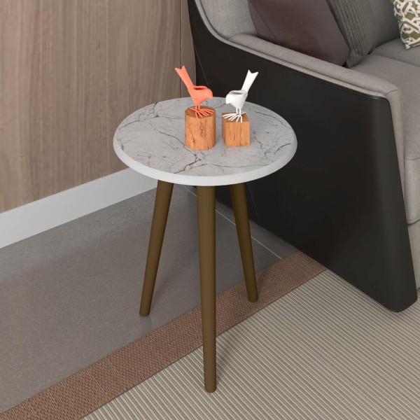 Encontraproduto.com.br - Mesa Lateral Retrô Brilhante Bechara