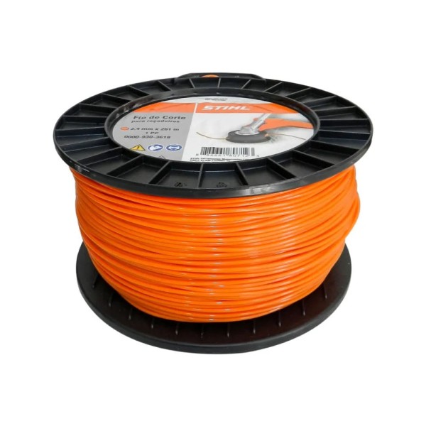 Encontraproduto.com.br - Fio de Nylon Stihl Laranja Redondo 2,4mm X 261m