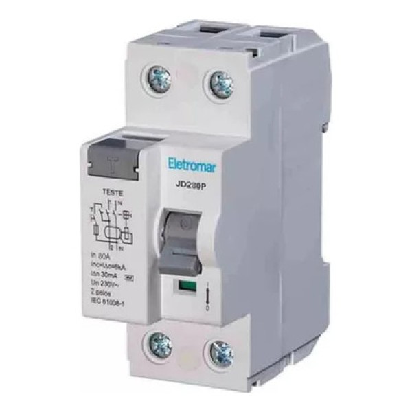 Encontraproduto.com.br - Interruptor Diferencial Residual Dr 2p Bipolar 80a