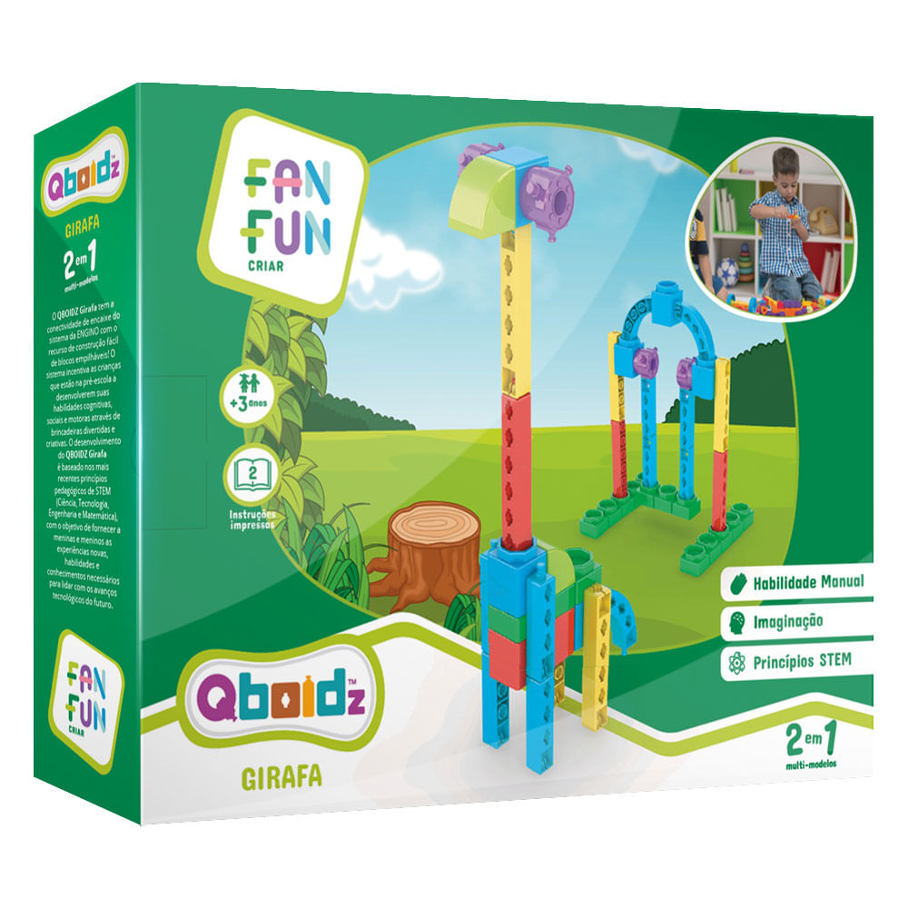 Blocos de Montar - Qboidz - Girafa - FanFun
