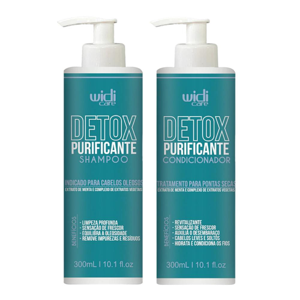 Kit Widi Care Detox Shampoo Purificante 300ml + Condicionador Purificante 300ml + Touca de Cetim