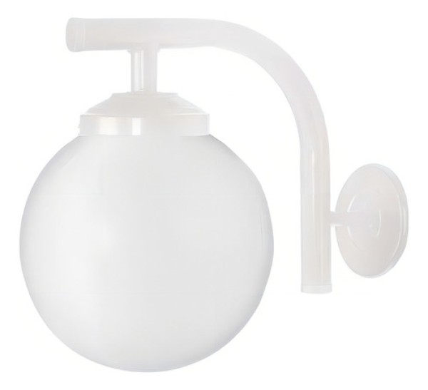 Arandela Com Globo Boca 10 Branco Brilhante Blumenau Iluminação