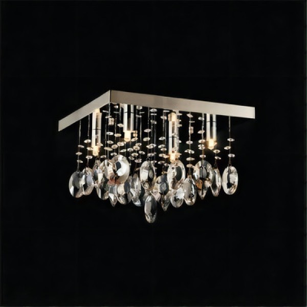 Encontraproduto.com.br - Plafon 4 Lâmpadas Pantheon Bivolt Cristal Blumenau