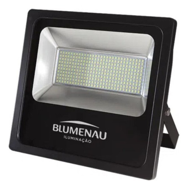 Encontraproduto.com.br - Refletor LED em alumínio 150W 3000K Bivolt preto Slim Blumenau
