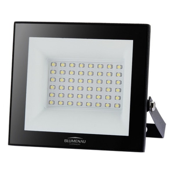 Refletor Tech Led IP65 Alumínioinio 50W 3.000K Bivolt Blumenau Iluminação