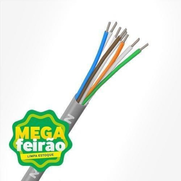 Cabo CCI 40x1 Pares Megatron Cinza Rolo com 100m