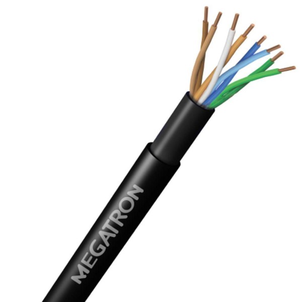 Encontraproduto.com.br - Cabo De Rede Lan Ftp Cat.5e 4px24awg Dupla Capa Para Uso Externo 305 Metros 100% Cobre Preto - Dv