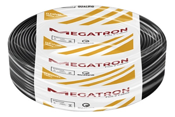 Fio Elétrico 1x6mm Megatron 70° Vermelho 100 Metros Rolo