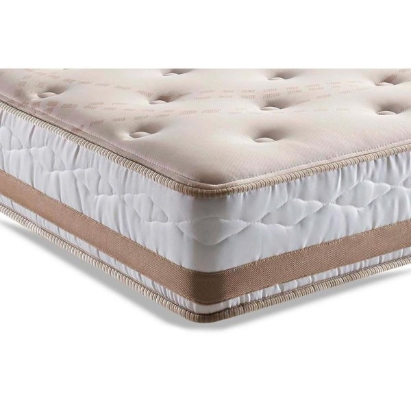 Encontraproduto.com.br - Conjunto Box Casal: Colchão Molas Herval Maxspring Spain + Base CRC Courano White(138x188)