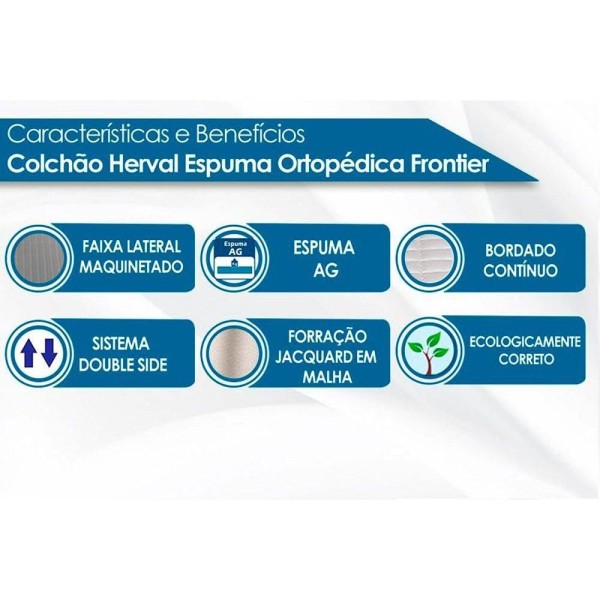 Encontraproduto.com.br - Cama Box Queen: Colchão Anatômico Herval Ag65 Frontier+base