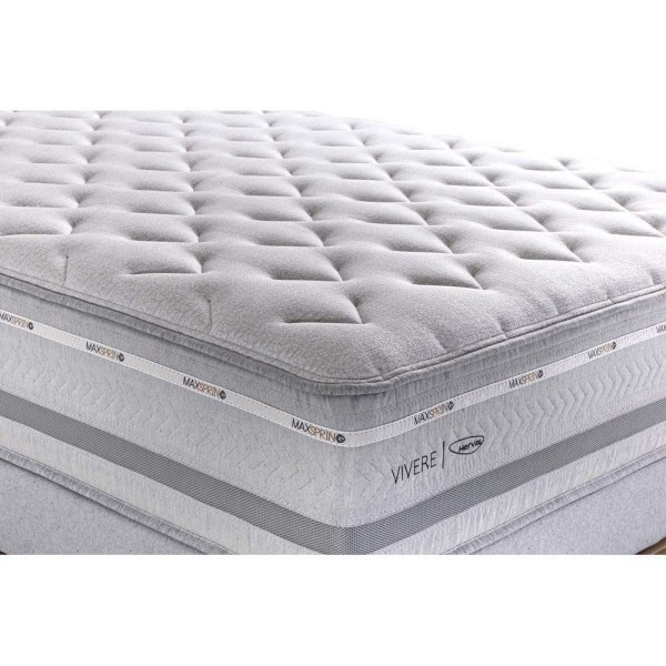 Encontraproduto.com.br - Conjunto Box Queen: Colchão Molas Herval Colchão Maxspring Petra C1662 + Base Crc Suede Gray(158x198x33)