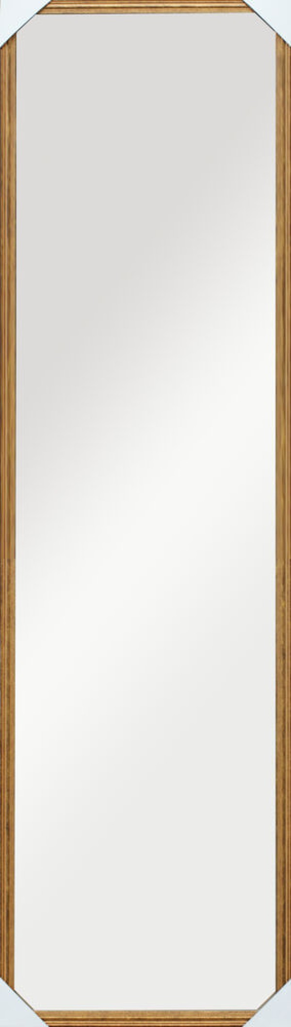 Encontraproduto.com.br - Espelho Retangular 125x33cm Moldura Dourada Diagonal