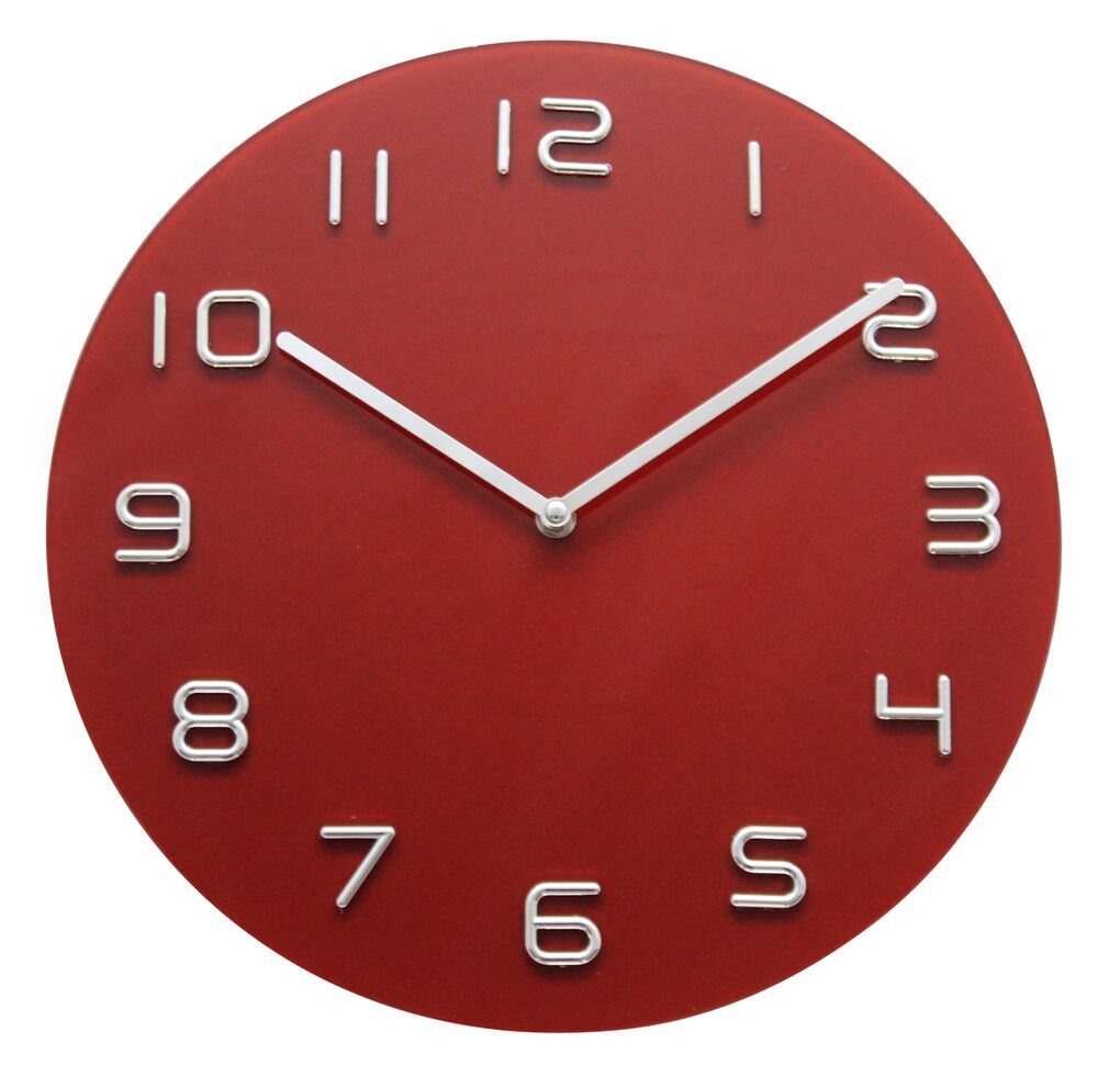 Encontraproduto.com.br - Relógio de Parede Diagonal Davos 35cm Vermelho