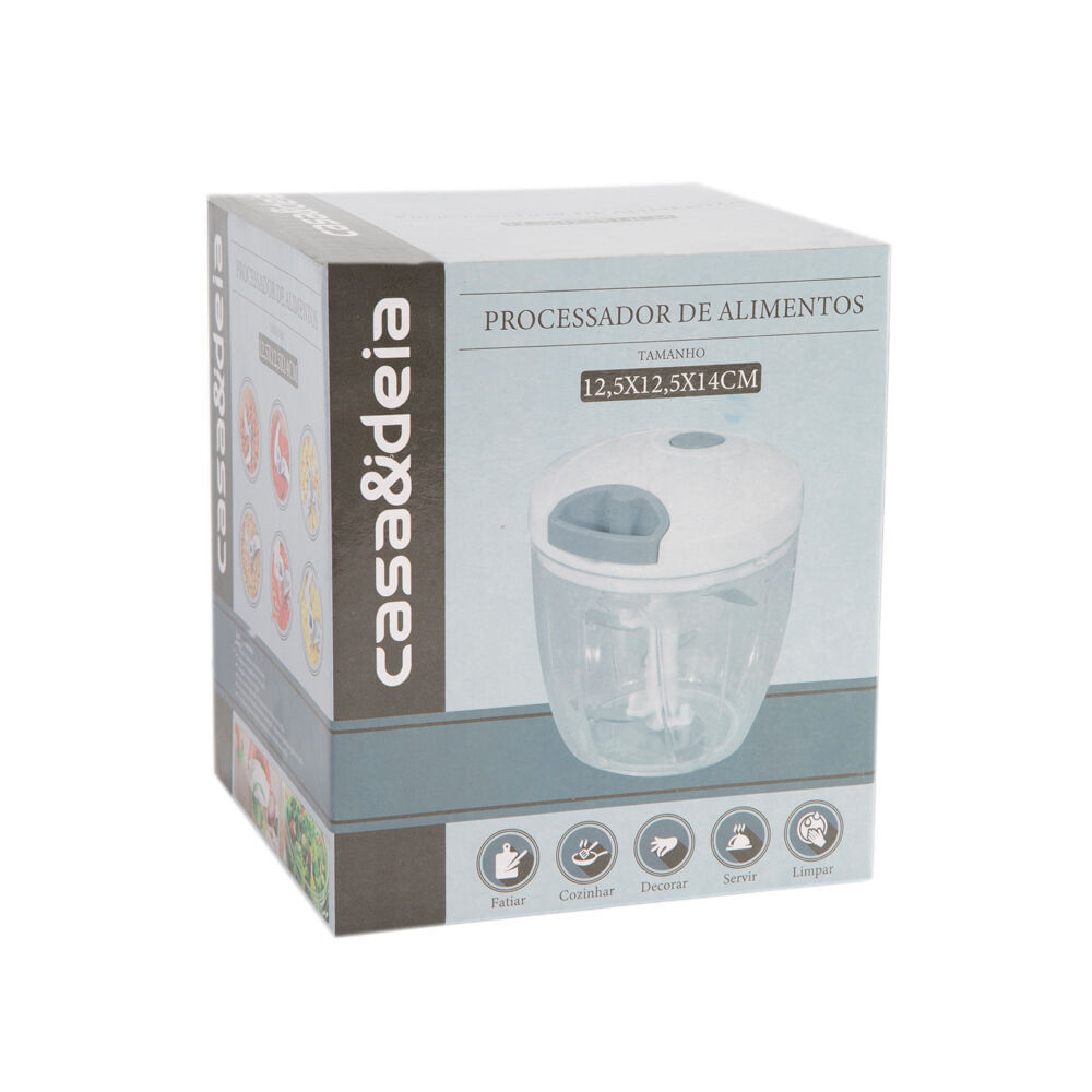 Encontraproduto.com.br - Processador de Alimentos Manual 900 ml Transparente Casa&Ideia