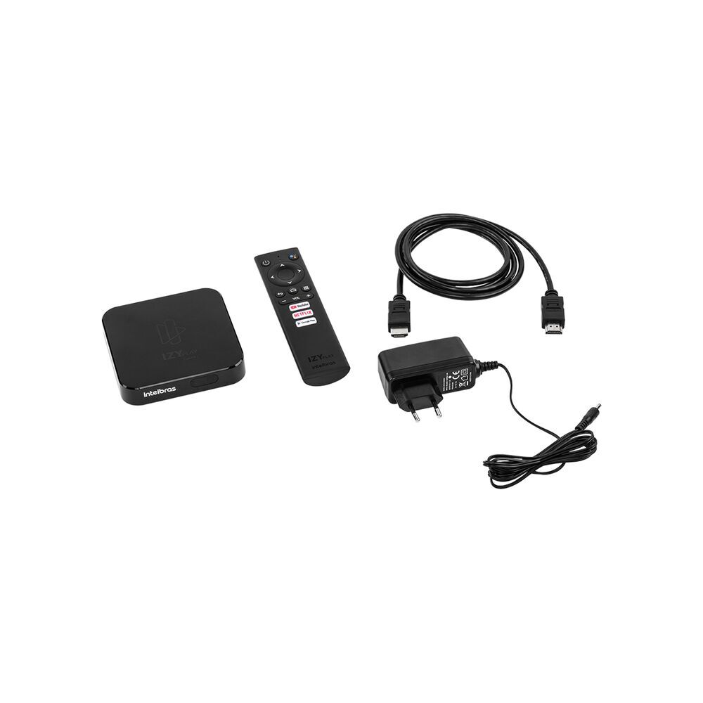 Encontraproduto.com.br - Smart Box Intelbras Android Tv Izy Play Preto Bivolt