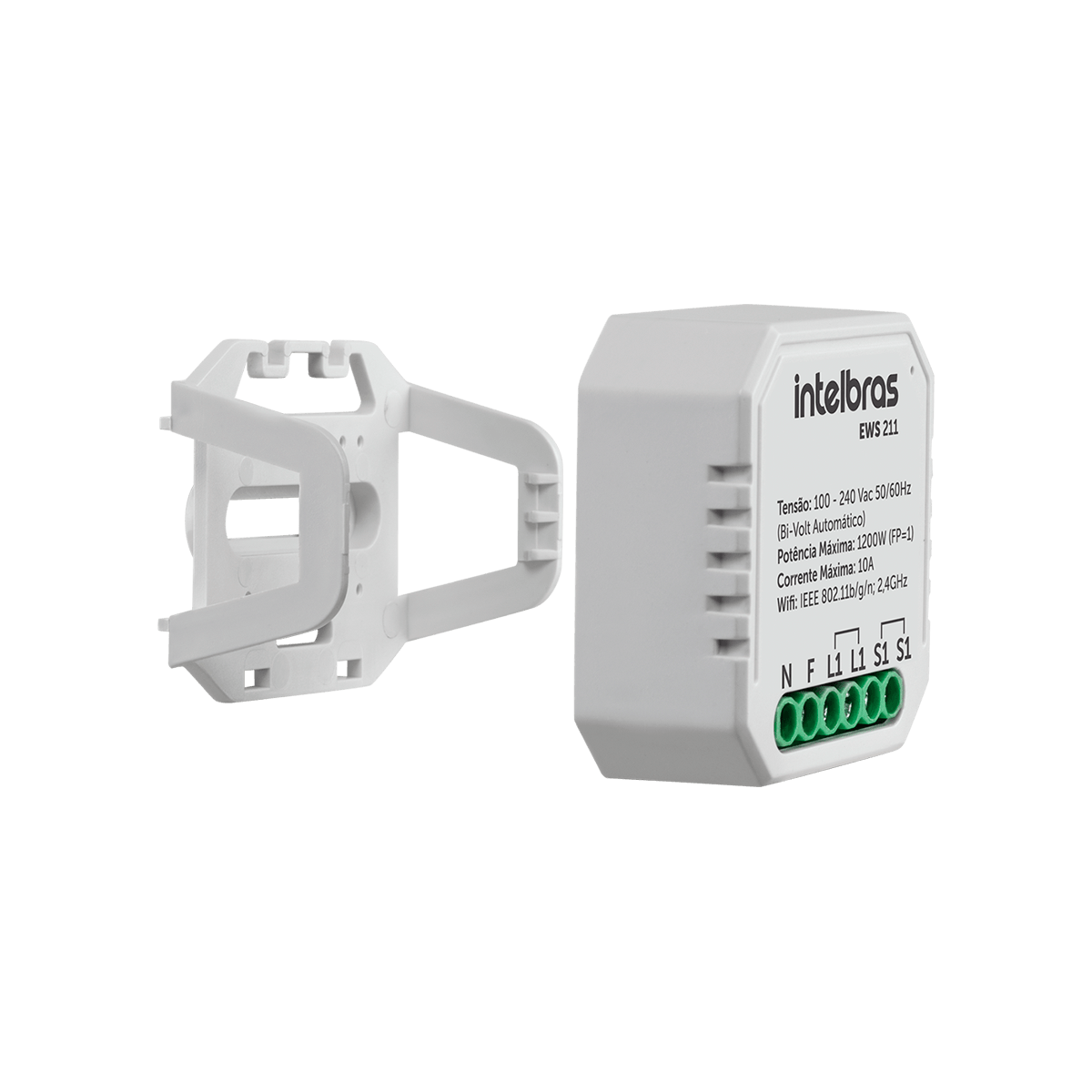 Encontraproduto.com.br - Interruptor Controlador de Cargas Wifi 1/1 EWS 211 Intelbras
