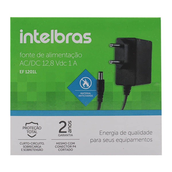 Encontraproduto.com.br - Fonte de Alimentação AC/DC 12,8V 1A 4820044 Intelbras