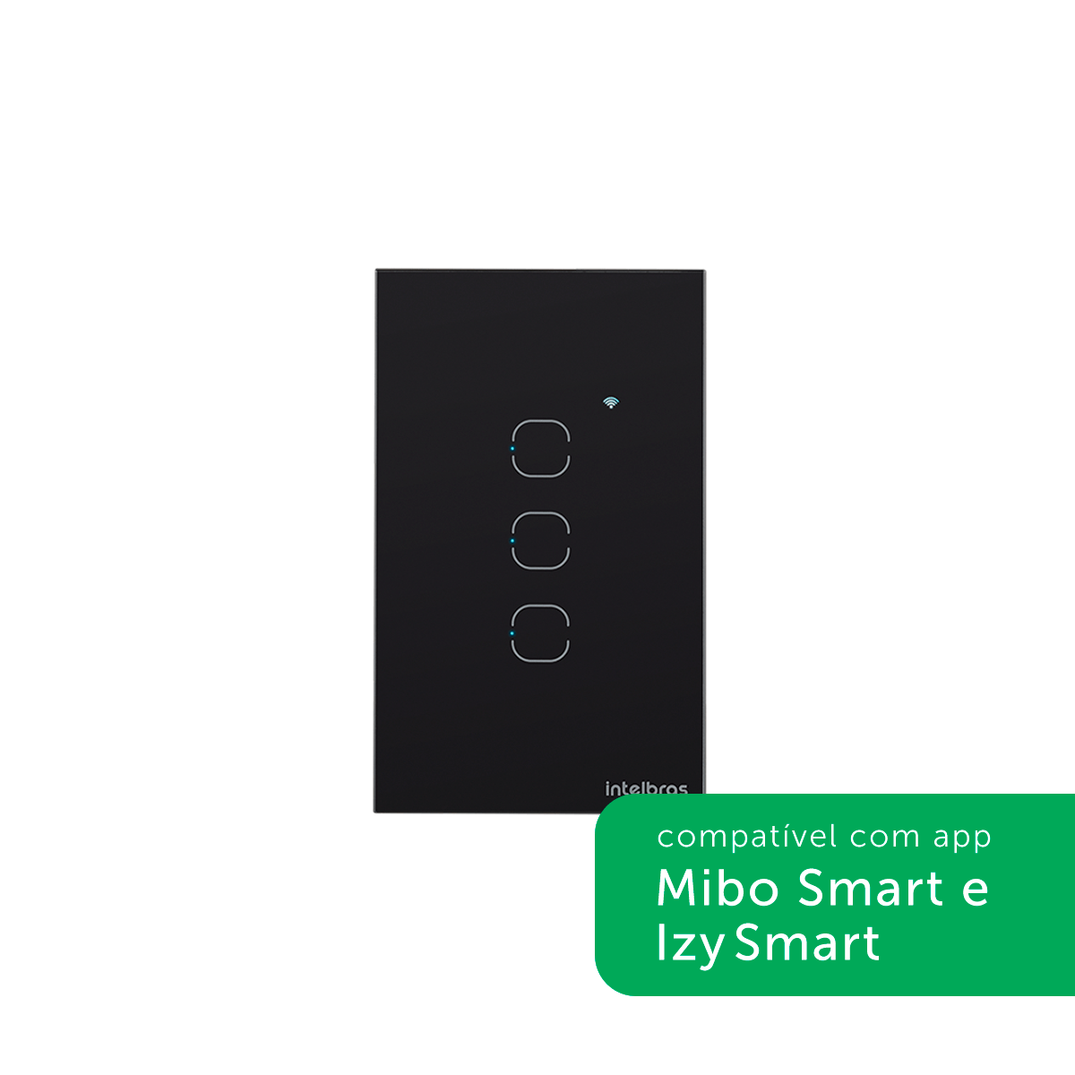 Encontraproduto.com.br - Interruptor Touch 3 Smart Wi-fi EWS 1003 Intelbras