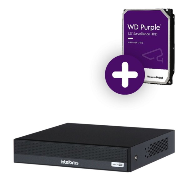 Encontraproduto.com.br - Dvr Intelbras 4 Canais 5mp Lite Com Hd 1tb Gravador De Vídeo Mhdx 3004-c