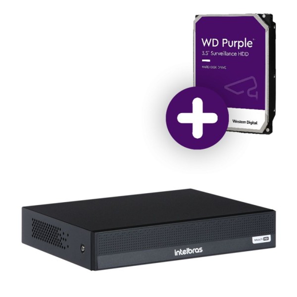 Encontraproduto.com.br - Dvr Intelbras 4 Canais 5mp Lite Com Hd 1tb Gravador De Vídeo Mhdx 3004-c