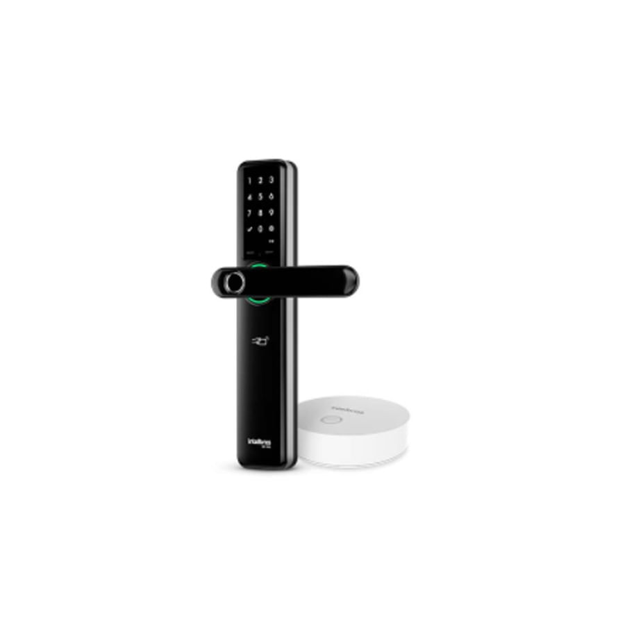 Encontraproduto.com.br - Fechadura Inteligente Embutir com Biometria IFR 7000+ Preta Intelbras