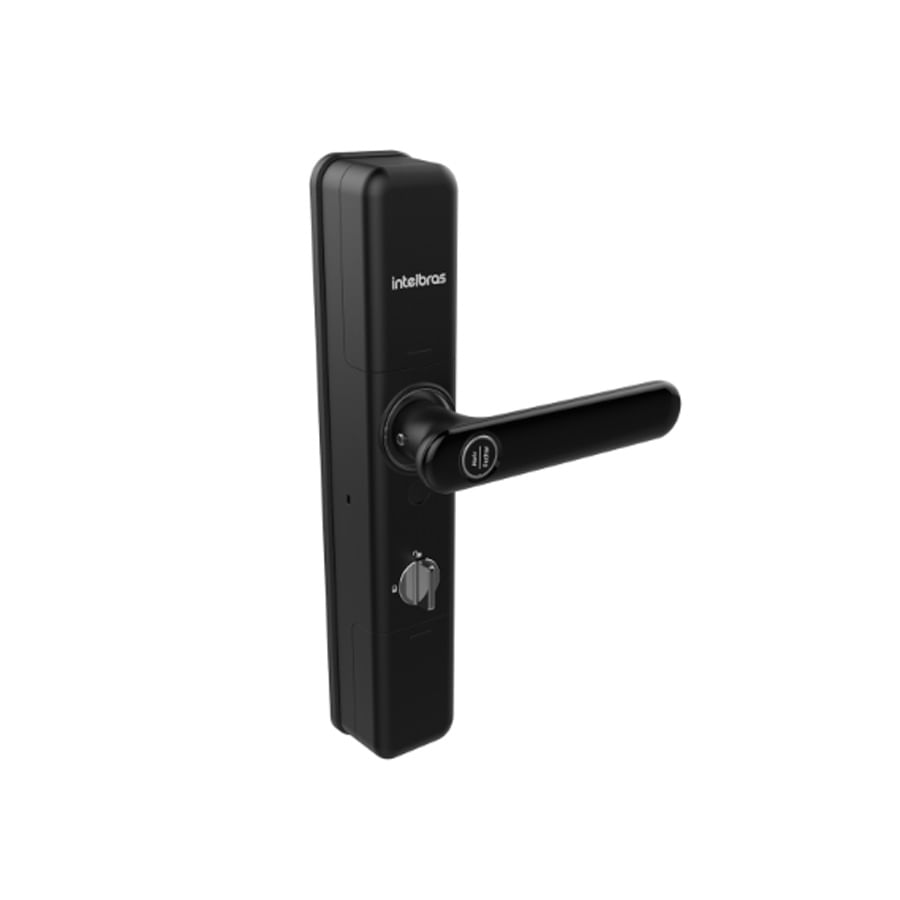 Encontraproduto.com.br - Fechadura Inteligente Embutir com Biometria IFR 7000+ Preta Intelbras