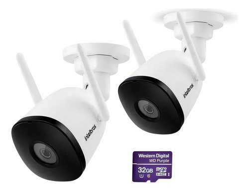 Encontraproduto.com.br - Câmera Inteligente Externa Full HD iM5 SC com MicroSD 32GB Branca Intelbras