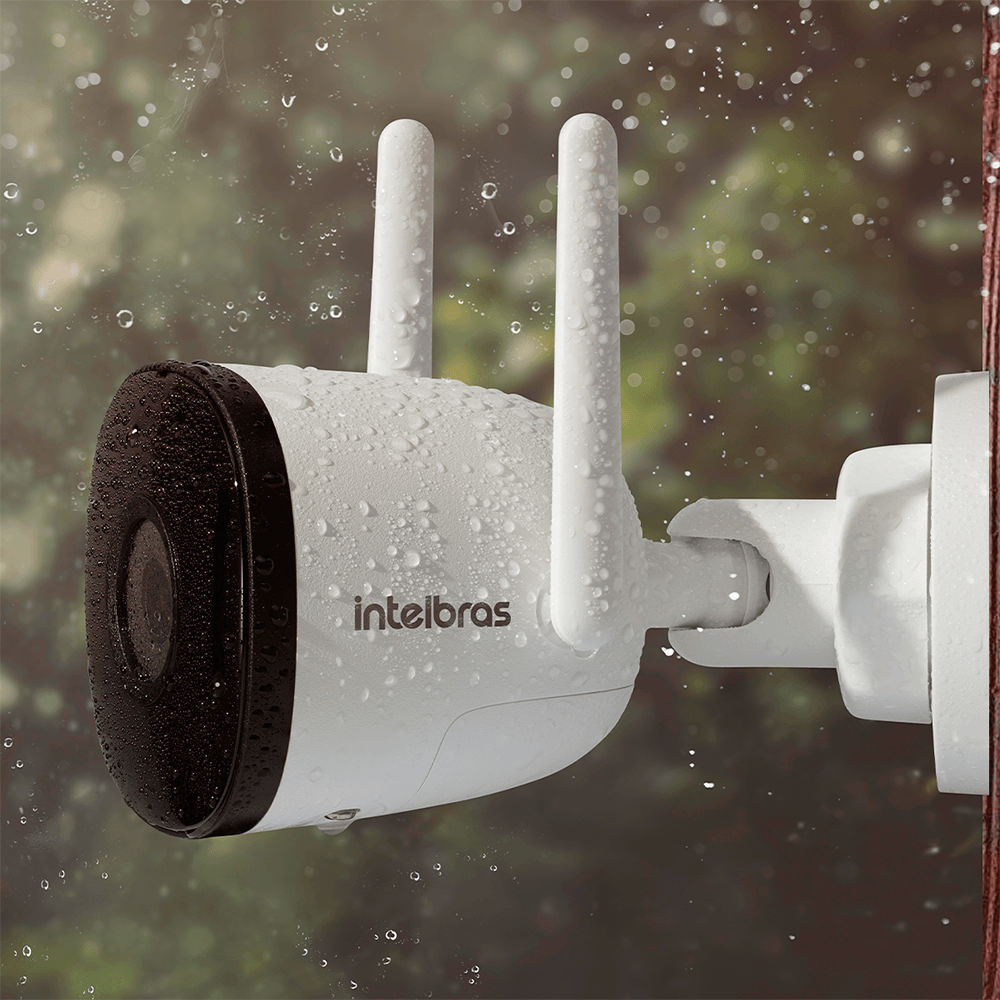 Encontraproduto.com.br - Câmera Inteligente Externa Full HD iM5 SC com MicroSD 32GB Branca Intelbras