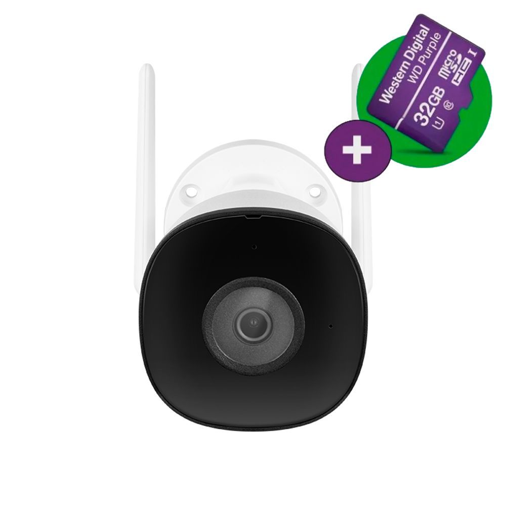 Encontraproduto.com.br - Câmera Inteligente Externa Full HD iM5 SC com MicroSD 32GB Branca Intelbras