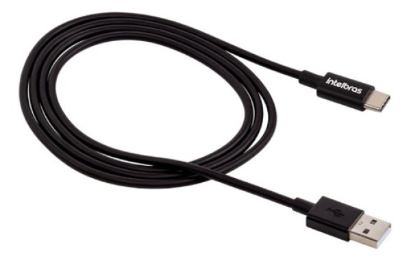 Cabo USB - USB-C 1,2m PVC Preto Intelbras EUAC 12PP