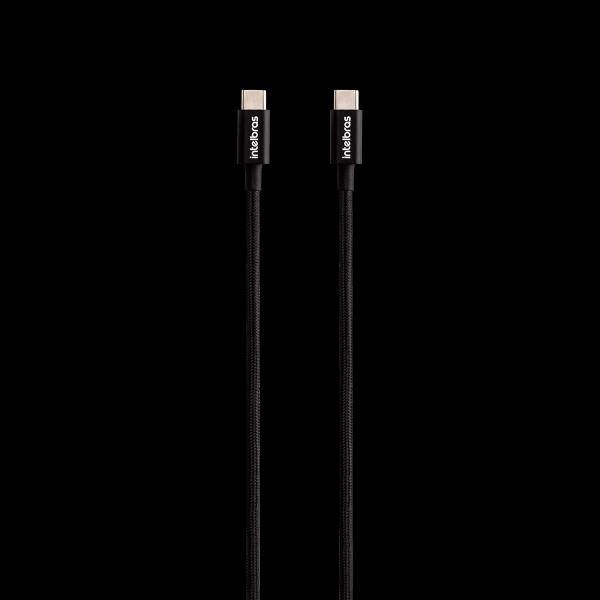Encontraproduto.com.br - Cabo USB-C - USB-C 1,5m Nylon Preto Intelbras EUCC 15NP