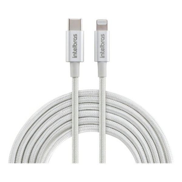 Cabo USB-C - Lightning 1,5m Nylon Preto Intelbras EUCL 15NP