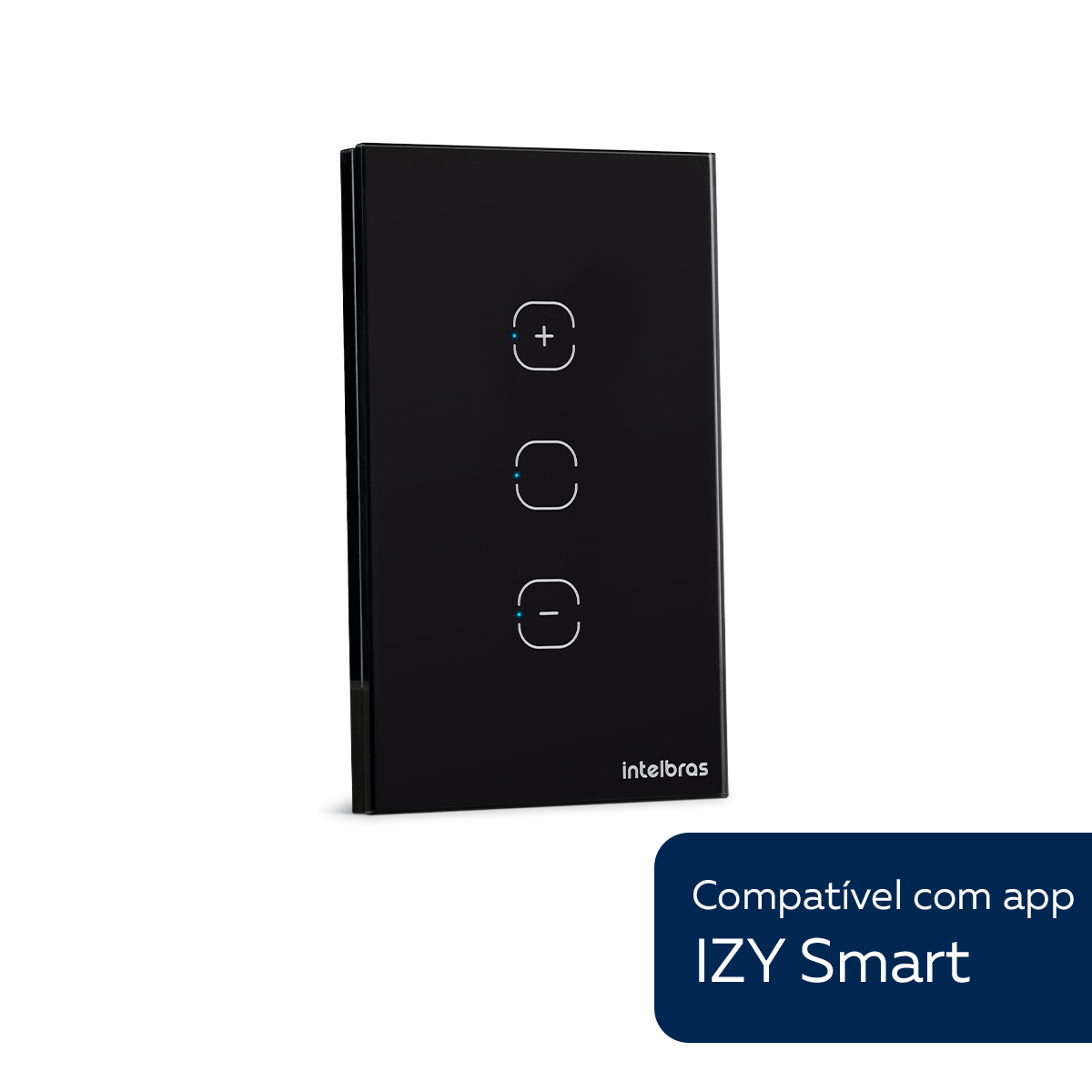 Encontraproduto.com.br - Interruptor Dimmer Smart Wi-Fi Touch Intelbras EWS 1101 Preto