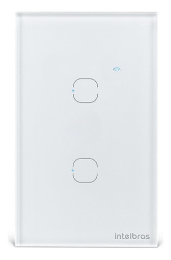 Interruptor Touch Inteligente Zigbee 2 Teclas EZS 1002 Preto Intelbras